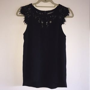 Lace detail date night blouse
